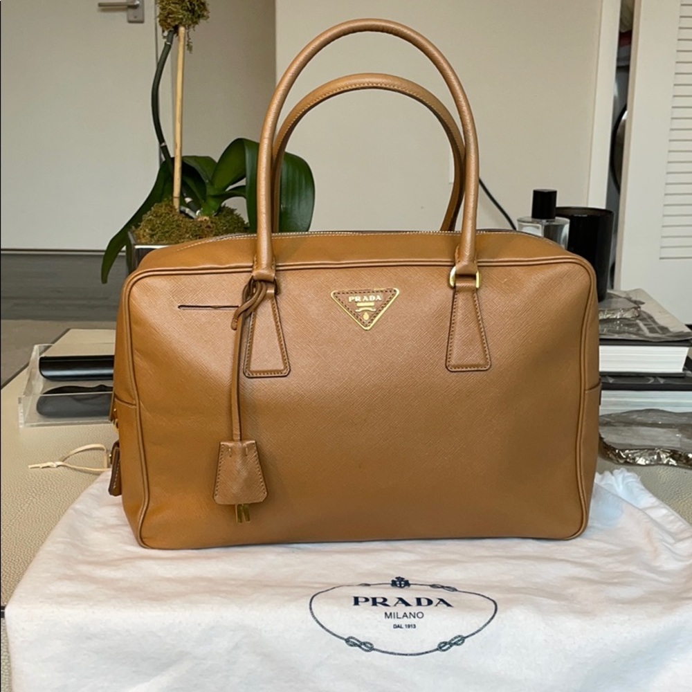 Prada Bauletto Bag Saffiano Leather